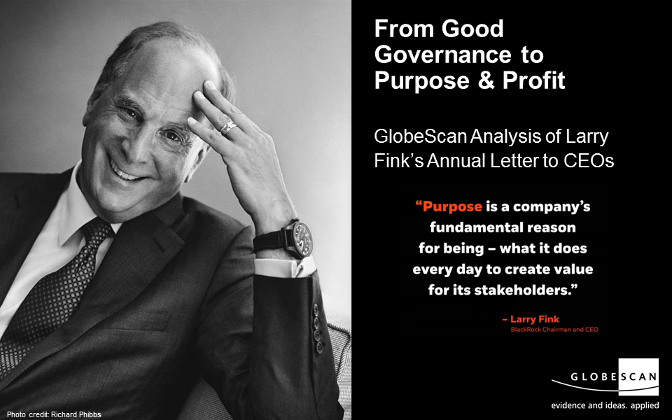 GlobeScan Analysis of BlackRock CEO Larry Fink’s Annual Letter to CEOs