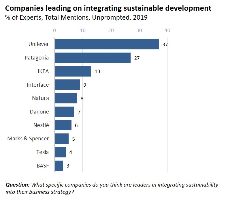 2019 GlobeScan / SustainAbility Sustainability Leadership Survey Results